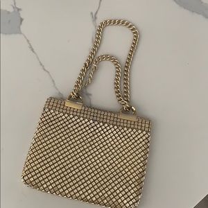 Shiny gold vintage clutch